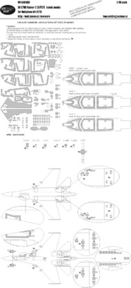  New Ware  1/48 Sukhoi Su-27UB Flanker C EXPERT kabuki masks aircraft canopy including seals and inner side masks, other clear parts, landing light, surface panels and other camouflage details (designed to be used with Hobby Boss kits) NWAM0453