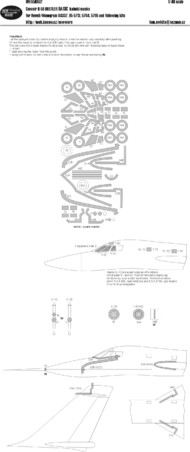 Convair B-58 Hustler BASIC kabuki masks aircraft canopy, wheels, landing lights #NWAM0517