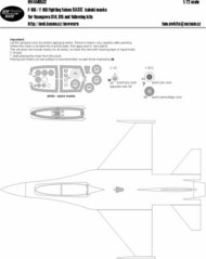  New Ware  1/72 Lockheed-Martin F-16B/F-16D Fighting Falcon BASIC kabuki masks NWAM0532