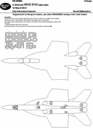 Boeing EA-18G Growler SURFACE DETAILS kabuki masks* #NWAM0994