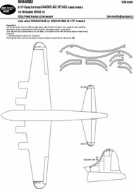  New Ware  1/48 Boeing B-17F Flying Fortress CAMOUFLAGE DETAILS kabuki mask NWAM1051