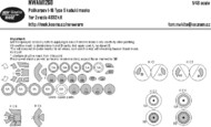 Polikarpov I-16 Type 5 wheels and canopy frame paint masks NWAM1268