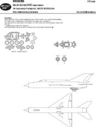 Mikoyan MiG-21F-13(S106) BASIC kabuki masks #NWAM1305