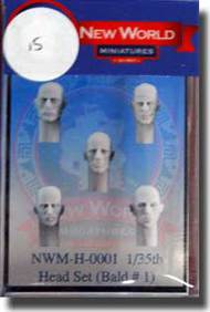  New World Miniatures  1/35 Head Set #1  (Bald) NWMH0001