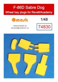  Omask  1/48 Wheel Bay Plugs - F-86D Sabre Dog (REV/ACA kit) OMK74830