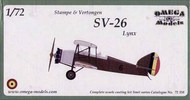 Stampe & Vertongen SV-26 Lynx Decals Belgium #OMG72358