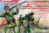 WWII Soviet Quad Maxim AA MG (3) w/15 Crew #ORF72037