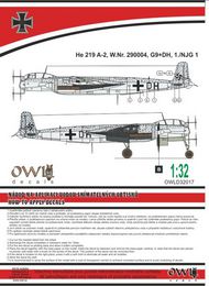  Owl Decals  1/32 Heinkel He.219A-2 G9+DH OWLD32017