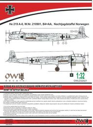 Owl Decals  1/32 Heinkel He.219A-0 B4+AA OWLD32021