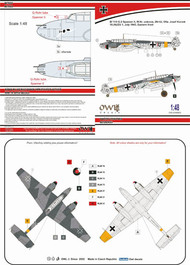  Owl Decals  1/48 Messerschmitt Bf.110G-2 (Kociok) 2N+IU, 10.(N)/ZG 1 Spanner II Anlage OWLDA48003
