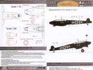  Owl Decals  1/48 Messerschmitt Bf.110D-3 G9+CM 4/NJG 1 Spanner Anlage Belgium 1942 OWLDS4803