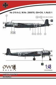  Owl Decals  1/48 Heinkel He.219 A-2 G9+CH OWLDS4824