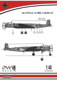  Owl Decals  1/48 Heinkel He.219 A-0 1L+MK OWLDS4825