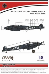  Owl Decals  1/48 Messerschmitt Bf.110D FuG 202 (Barte) OWLDS4836