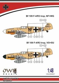  Owl Decals  1/48 Messerschmitt Bf.109F-4/R3 tropical reconnaissance OWLDS4837