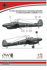  Owl Decals  1/72 Focke-Wulf Fw.58C Weihe Nachtschlacht OWLDS7221