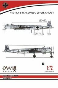  Owl Decals  1/72 Heinkel He.219A-2 G9+DH OWLDS7226