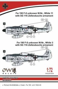  Owl Decals  1/72 Focke-Wulf Fw.190F-8 SG 116 armament OWLDS7234