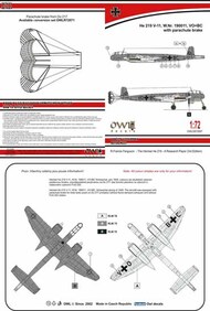  Owl Decals  1/72 Heinkel He.219V-11 with parachute brake OWLDS7267