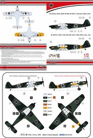  Owl Decals  1/72 Messerschmitt Bf.108B Tajfun. Bf.108B-1 OWLDS7299