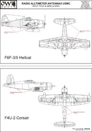  Owl Decals  1/72 Radio-altimeter aerials for USMC aircraft WWII 2 OWLE7204