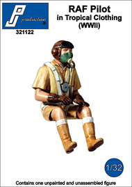  PJ Productions  1/32 RAF Pilot in Tropical Clothing seated in a/c (WWII) PJ321122