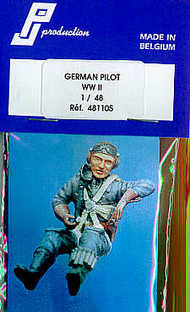  PJ Productions  1/48 COLLECTION-SALE: German (WWII) Pilot WWII seated in aircraft with arm resting on the side of the cockpit PJ481105