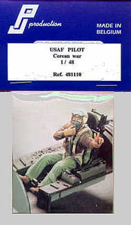 US Fighter pilot seated in aircraft. Korean era #PJ481110