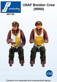  PJ Productions  1/48 USAF Bomber Crew seated in a/c (WWII) - 2 figures PJ481134