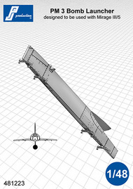  PJ Productions  1/48 PM 3 Bomb launcher. Set of 1 pylon designed to be used with Mirage III/5 PJ481223