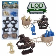The War at Troy Set #2 Figure Playset: Greeks & Trojans (6), Horses, Chariots (Bagged) (LOD Enterprises) #PYSL2