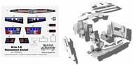  Paragrafix Modeling Systems  1/48 2001 Space Odyssey: Aries 1B Lunar Shuttle Cockpit Resin & Decal Set for MOE PGX247