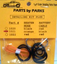  Parts By Parks  1/24-1/25 Detail Set 2: Radiator Hose, Orange Heater Hose, Black Battery Cable & Tinned Copper Wire for Brake/Fuel Lines & Carburetor Linkage PBP1021