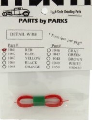 Parts By Parks  1/25 Red 4 Ft. Detail Plug Wire PBP1041
