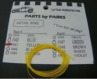  Parts By Parks  1/25 Yellow 4 Ft. Detail Plug Wire PBP1043