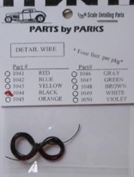  Parts By Parks  1/25 Black 4 Ft. Detail Plug Wire PBP1044