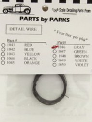  Parts By Parks  1/25 Gray 4 Ft. Detail Plug Wire* PBP1046