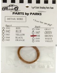  Parts By Parks  1/25 Brown 4 Ft. Detail Plug Wire PBP1048