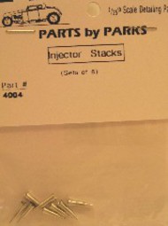  Parts By Parks  1/25 Hilborn Style Injection Stacks (Spun Aluminum) (8) PBP4004