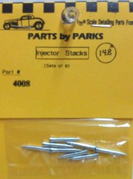  Parts By Parks  1/24-1/25 Hilborn Style Injector Stacks 5/32 x 3/32 x 19/32 (Machined Aluminum) (8) PBP4008