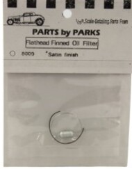  Parts By Parks  1/25 Flathead Finned Oil Filter- Long (Satin Finish) PBP8000