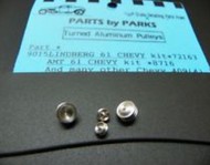  Parts By Parks  1/25 Pulley Set (1961 Chevys & Chevy 409) (Spun Aluminum) (4) PBP9015