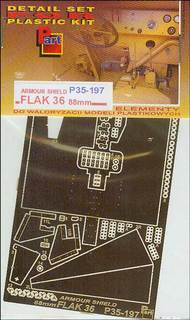  Part Accessories  1/35 FLAK 36 88mm - Armor Shield (DML) PTP35197