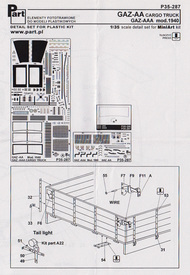  Part Accessories  1/35 GAZ-AAA mod.1940 / GAZ-AA Cargo (MNA) PTP35287