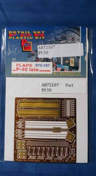  Part Accessories  1/72 P-40 Flaps (late) PTS72107