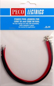 Code 55 & Code 80 Power Feed Rail Joiners (4prs) #PECPL82