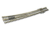  PECO TRACK  N Code 80 Curved Right Hand Turnout (Inside 18" & Outside 36" Radius) w/Electrified Frog PECSLE386