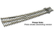  PECO TRACK  HO Code 100 Curved Right Hand Turnout (Inside 30" & Outside 60" Radius) w/Electrified Frog PECSLE86