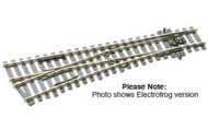  PECO TRACK  HO Code 100 Small Left Hand Turnout (24" Radius) w/Electrified Frog PECSLE92