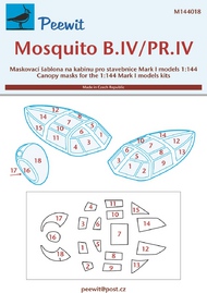  Peewit  1/144 de Havilland Mosquito B.IV/PR.IV Paint Masks PEE144018
